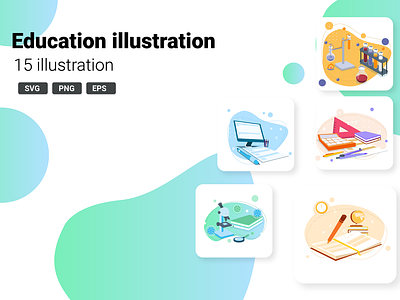 Education Illustration Pack Available on Iconscout