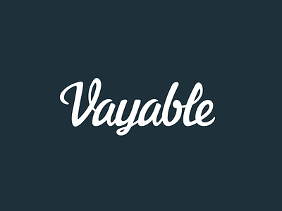 Vayable Logotype 2.0 brand identity logo logotype script type design