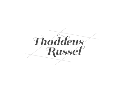 Thaddeus Russel author custom type logo mark thaddeus russel typography work mark