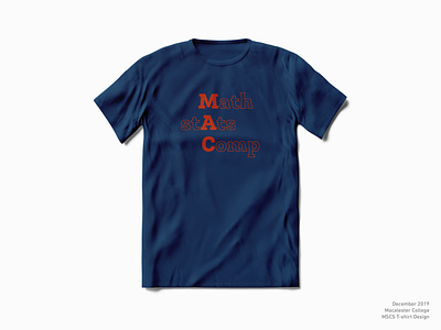 Macalester College MSCS T-shirt branding clothes clothing brand clothing design college design flat minimal shirt typography