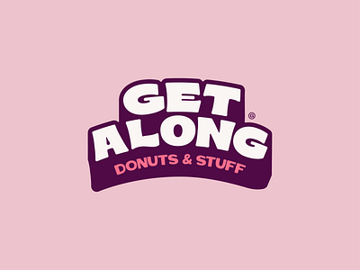Get Along Wordmark branding bright colorful donut shop donuts happy joy local small business sweet tampa type typography wordmark