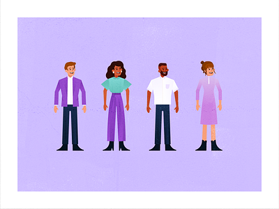 People Exploration: Character Group A business client customer support flat flight booking fly illustration laptop office people planning popular purple search service travel travel app traveling vector