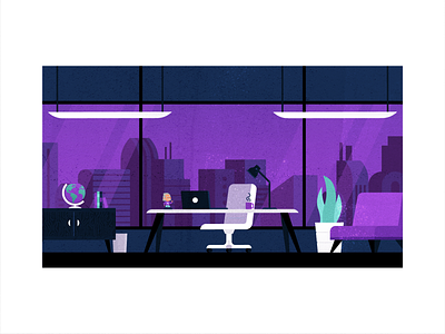 Office After Hours business client customer support flat flight booking fly illustration laptop office people planning popular purple search service travel travel app traveling vector