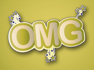 Sticker - OMG graphics design illustrator sticker vector