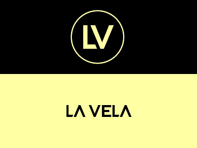 lv LA VELA logo concept