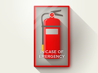 Emergency services illustration case emergency extinguisher fire