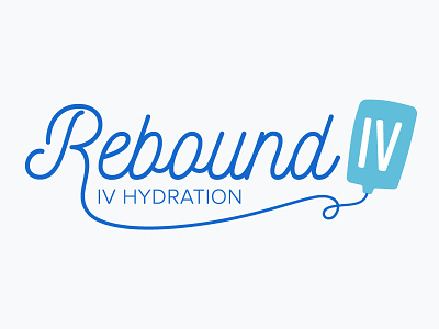 Rebound IV Hydration blue health healthcare iv iv bag iv hydration logo medical