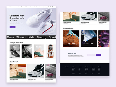 Shopping Website Design design figma shopping website web design