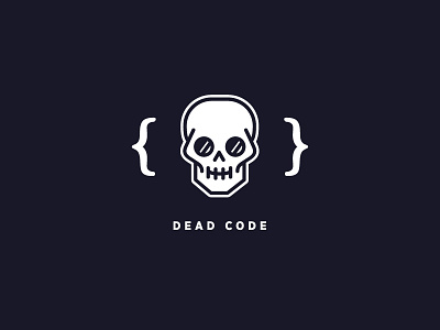 Dead Code blue brand branding code dead developers logo nice skull