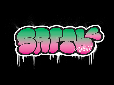 SAFTB design graffiti illustrator lettering tag throwup vector wacom