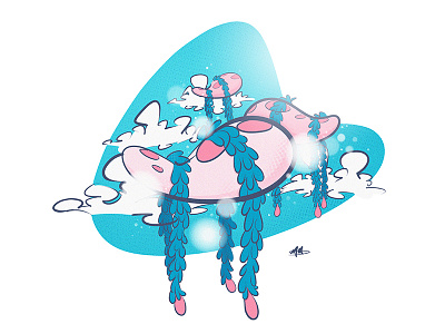 Cloudworld #1 cartoon cloud creatures digital fantasy illustration imagination world