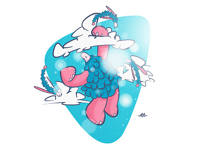 Cloudworld #4 cartoon cloud creatures digital fantasy illustration imagination world