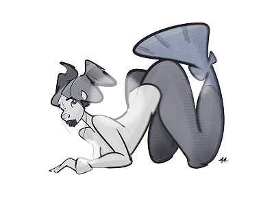 MerMay #15 art character digital fantasy girl gray illustration mermaid mermay pinup woman