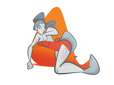 MerMay #17 art character digital fantasy girl illustration mermaid mermay pinup red woman