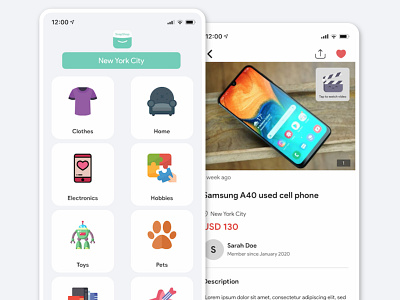 SnapShop - Classifieds Listings App Template app apple art branding design logo minimalist mobile app mobile app design mobile design mobile ui shopping app ui ux