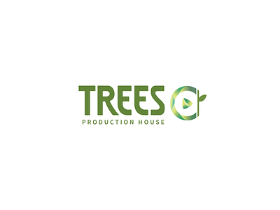 TREES PRODUCTION HOUSE branding design flat graphic design logo vector