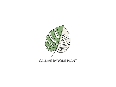 Call me by your plant branding design flat graphic design logo vector