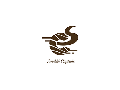 Sweetest Cigarette branding design flat graphic design logo vector