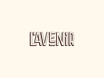 L'avenir Coffee branding design flat graphic design logo typo vector