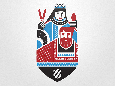 The Queen And The Cut barbato rica branding cut illustration
