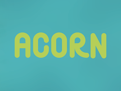 Acorn Face logo typography