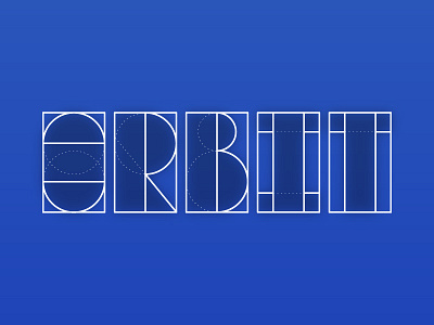 Orbit type brand identity logo orbit typeface