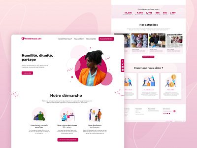 Website of a women's association association design pink product design round ui webdesign website women