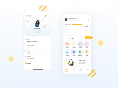 Broadband Concept Mobile App app design illustration ui ux