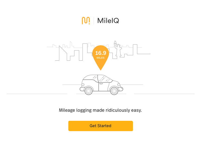 MileIQ Onboarding branding illustration mileage tracking mileiq on boarding onboarding