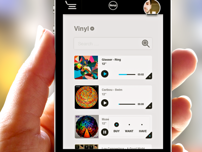 iOS7 Discogs App Concept app dev discogs ios7 ui