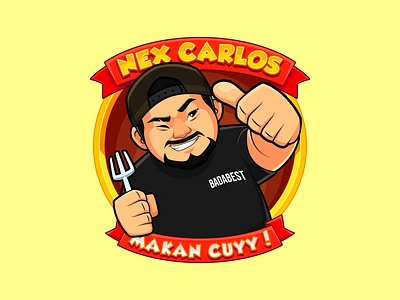 Nex Carlos Mascot Logo character character design characterdesign characters culinary cute character esportlogo esports food food app foodie illustration mascot mascot character mascot design mascotlogo sticker sticker design