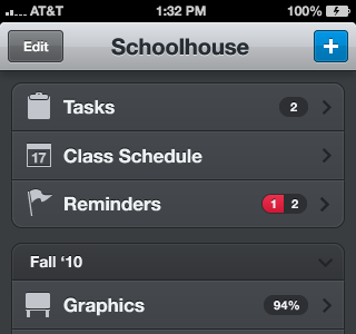 iPhone app mockup ios iphone schoolhouse