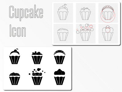 Cupcake Icon art design icon set illustrator vector