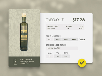 Olio Cassarà check-out modal 002 checkout dailyui modal packaging photoshop ui
