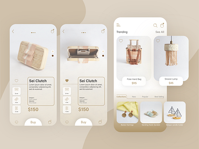 Designer Products App app design minimal mobile app design ui ux