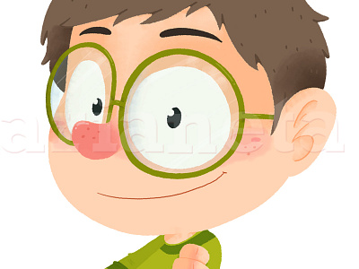 Child Detail brush cartoon character design illustration