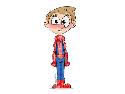 Spiderman cartoon comic doodle fan art illustration spiderman