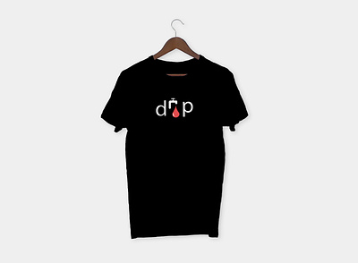 Drop Shirt Design(black) branding design flat graphic design icon illustration illustrator logo minimal typography
