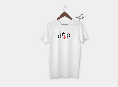 Drop Shirt Design(White) branding design flat graphic design icon illustration illustrator logo minimal typography vector