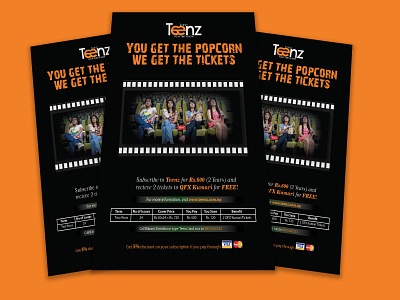 Teenz subscription ad flyer design