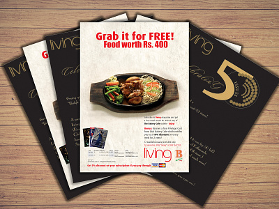 living subscription ad flyer design