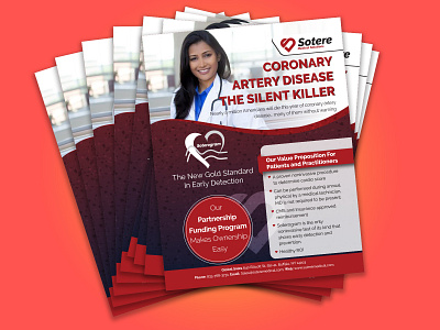 coronary artery disease the silent killer flyer design