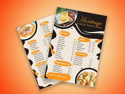 Heritage Food and Snack Hub flyer flyer design menu