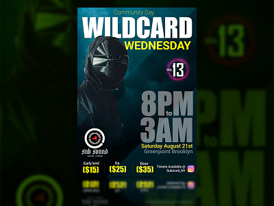 Wildcard Wednesday poster branding design flyer flyer design graphic design poster design