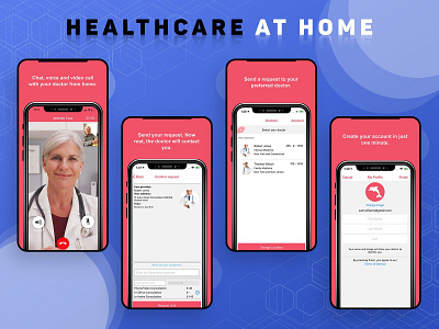 Healthcare at Home app design branding flat design latest design trending design trending ui ui ux