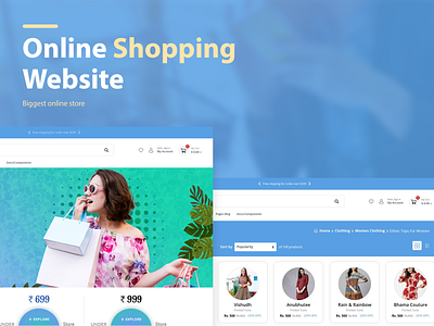 Online Shopping Website Layout