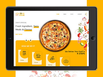 Online Food Delivery Website branding design home page homepage design latest design logo trending design trending ui ui website yellow