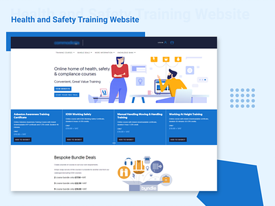 Health & Safety Training Website health trending design web layout web ui
