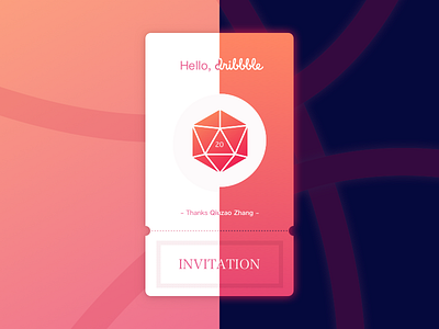 Hello Dribbble d20 dnd dribbble hello invitation