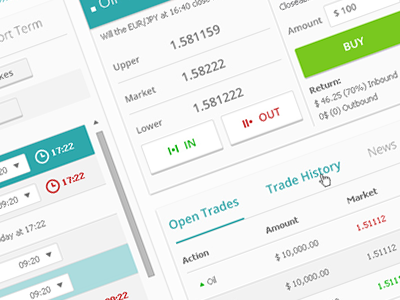 Forex Site Trading Page flat design website